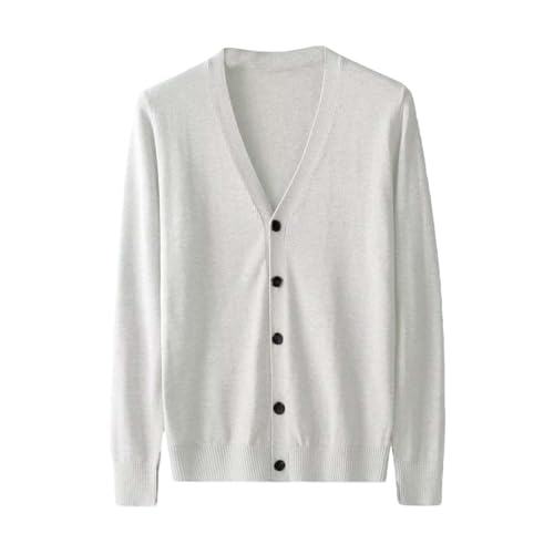Mens V Neck Button Up Casual Knit Sweater Open Front Ribbed Cardigan Sweater Long Sleeve Lightweight Slim Fit Outwear