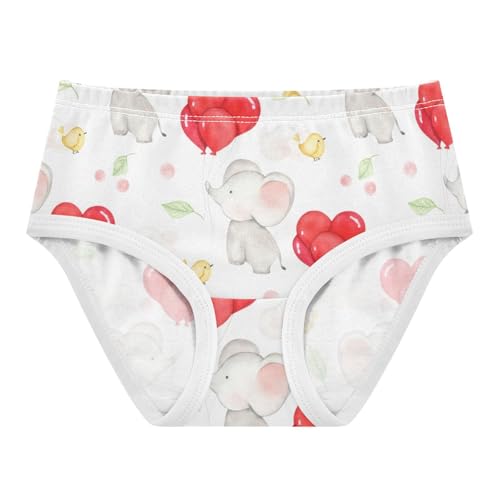 Cotton Girls Underwear Toddler Cute Elephants Red Balloons White Cute Panties Girl Flower Undies Kids Briefs 2t