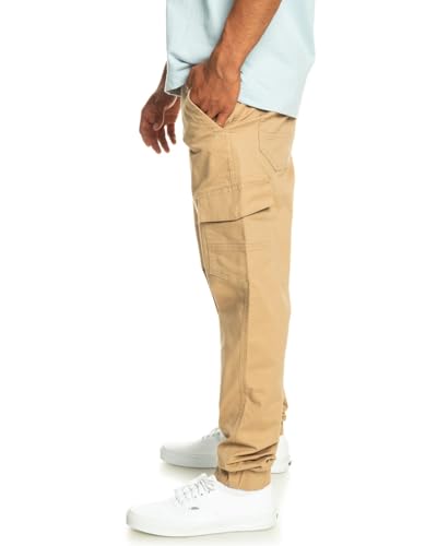 Pantalon cargo Quiksilver marron 33 avec finitions cuffed ajustées - 4