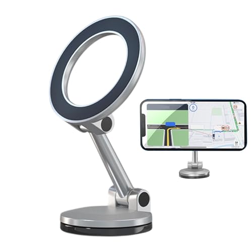 Supporto magnetico per telefono magnete per montaggio da auto per per cruscotto in lega di zinco girevole a 360 gradi - per cellulare in lega di Meill