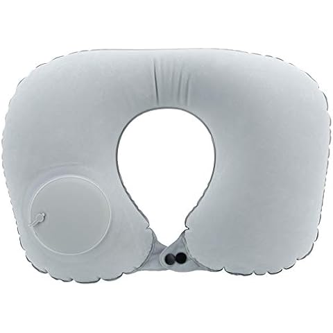 INTIRILIFE Aufblasbares Nackenkissen in GRAU Cover
