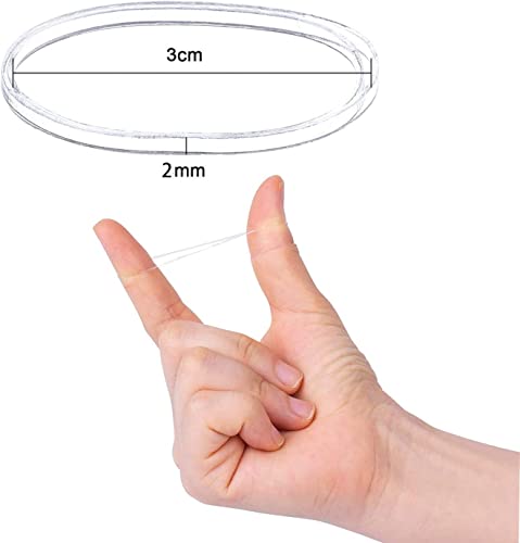 Durchsichtige Haargummis Mini Kleine Haargummis Elastische Haargummi ×300pcs für Kinderhaar, Hochzeitsfrisur und mehr. (Transparent)