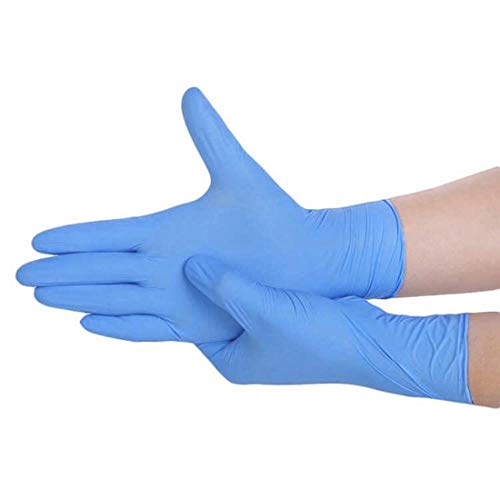 ACIL Black Blue Disposable Latex Gloves For Home Cleaning Food Gloves Universal For Left and Right Hand,Blue,XL
