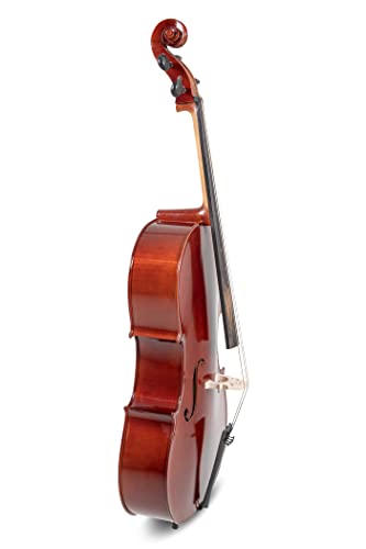 GEWA Cellogarnitur/Celloset HW Hartholz 1/4 spielfertig mit Feinstimmsaitenhalter, Stachel, Bogen, Kolophonium, Tasche - PS403214 - ***NEU***