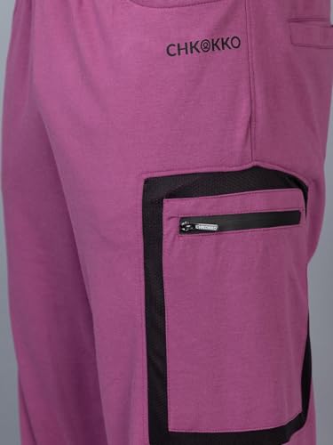 Image of CHKOKKO Men's Regular Fit Mid Rise Designer Track Pant Lower with Pocket