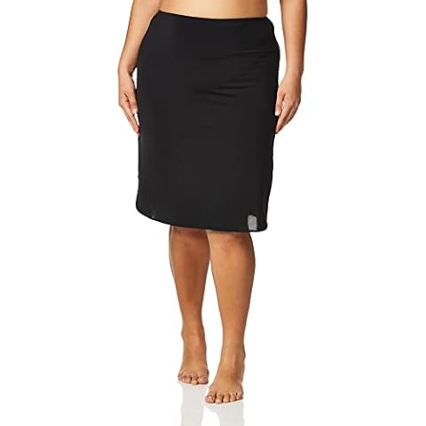 Jones New York Women's Silky Touch 23 Anti-Cling Knee Length Half Slip, Black, XL Cover
