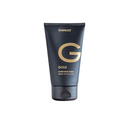 SUNMAXX® GOLD Cashmere Balm Black Edition I Bräunungsbeschleuniger Solarium ohne Sofort-Bronzer I intensive Pflege & Anti-Age Effekt I mit Tyrosin & Cashmere-Extrakten I ohne Uv-/Sonnenschutz I150 ml