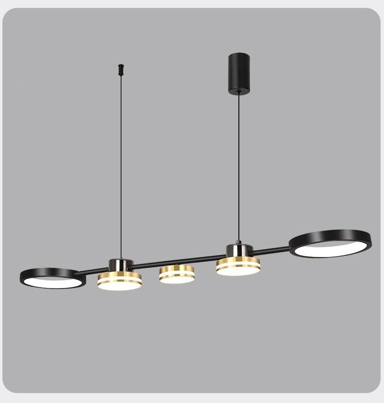 Modern Pendant Lights Hanging Lamp Long Linear Chandelier Table LED Kitchen Island Lighting for Dining Living Room Office Light,for Bedroom