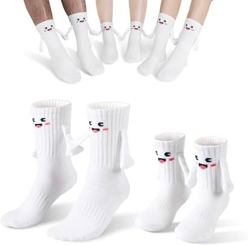 PWCTNT Magnetische Socken,Lustige Socken,2 Personalisierte Paar Gute Laune 3D Lustig Hand in Hand Socke mit Magnetarmen (weiß) PWCTNT Magnetische Socken,Lustige Socken,2 Personalisierte Paar Gute Laune 3D Lustig Hand in Hand Socke mit Magnetarmen (weiß)
