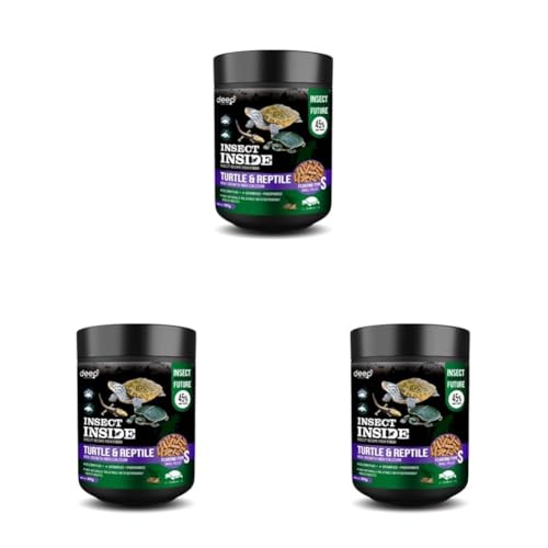 Image of Deep Insect Inside (Cricket) with Calcium Plus++, Vitamin D3 Super Premium Food for Turtle & Reptile High Growth Medium Pellet 300gm (Pack of 3)