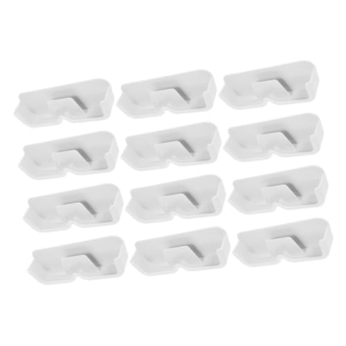 PRETYZOOM 12-pack Eyeglass Display Case Wall-mounted Sunglasses Holder Low Maintenance Sturdy Plastic for Glasses Sunglasses Swim Goggles