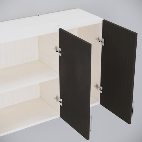 Image of SPECIALITY PANELS 3 Door Modular Wall Mounted Kitchen Cabinet with Adjustable Shelf Space Saving Storage Unit | Engineered Wood Cupboard for Kitchen Living Room Organizer Furniture | DIY Assembly