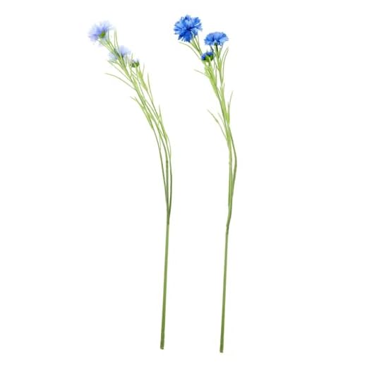 ABOOFAN 2 Piezas Manojos Aciano De Coche De Simulación Tallos De Flores De Seda Flor Simulada Flores De Seda Azul De Flores Decoración De Mesa Boda Tela De Seda Sucursal