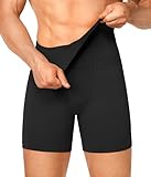 Nebility Shapewear Men Compression Shorts - Slimming Body Shaper Tummy Control Underwear Boxer Briefs Black