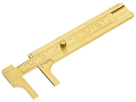 OSCAR 80mm Brass Jeweler's Gemstone Gauge with Vernier Scale 1/10mm increments