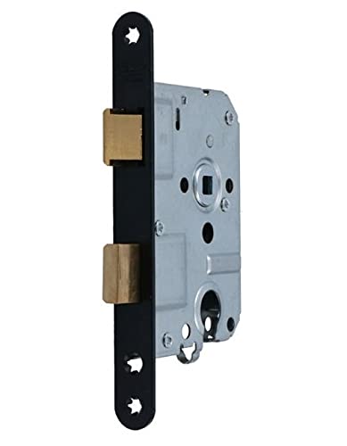 Nemef Zylinder PC55 Einsteckschloss 1269 schwarz lackiert Frontplatte