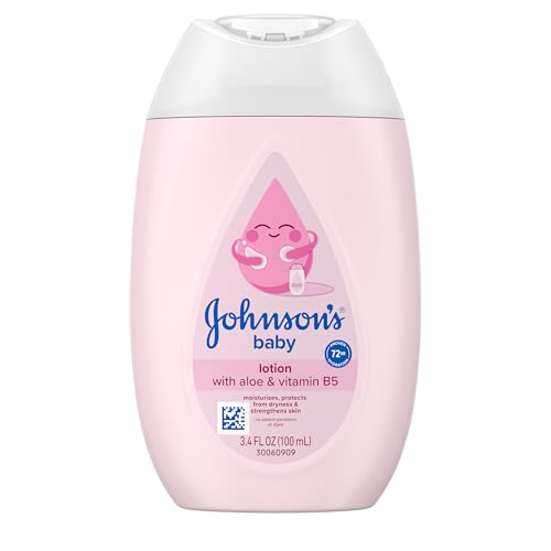 Johnson's Moisturizing Mild Pink Baby Lotion with Coconut Oil, 3.4oz