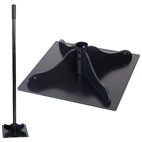 Acostop Heavy-Duty Steel Tamper, 10x10 Inch Laborsaving Ergonomic Hand Soil Tamper, Garden Landscaping Tool for Ground & Gravel Leveling Dirt Compactor, 48 Inches Total