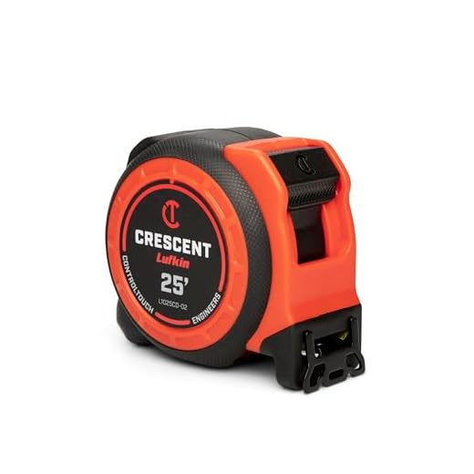 Crescent Lufkin 1-3/16 x 25' Command Control Series Yellow Clad Engineers Tape Measure - L1025CD-02