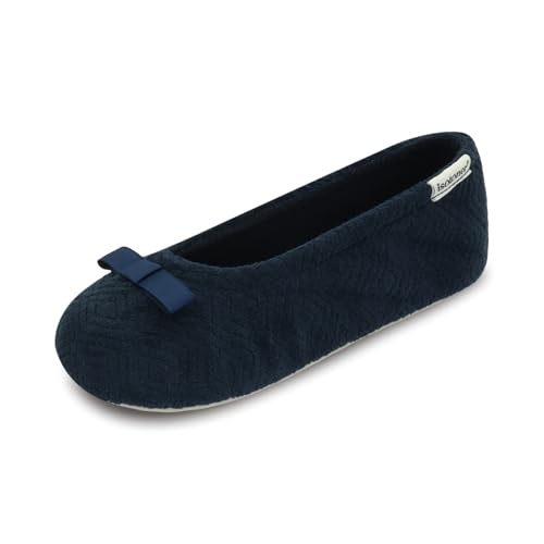 Image of isotoner Women's Diamond Microterry Ballerina Slippers