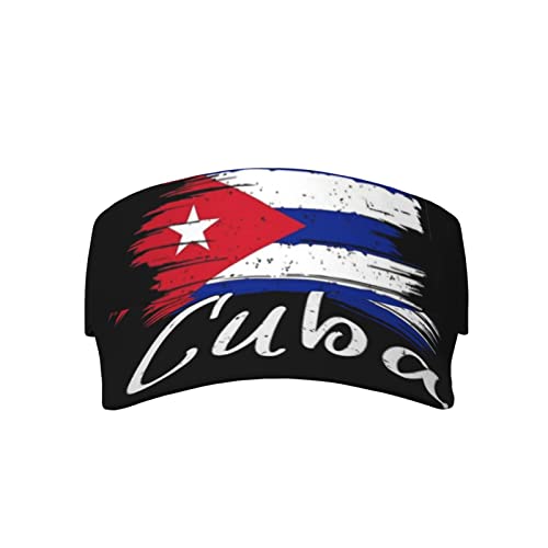Gorras deportivas con visera para el sol, gorra de béisbol ajustable y vacía para exteriores, patriótica, para mujeres y hombres, Bandera de Cuba-y0001, Talla única