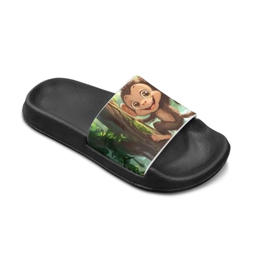 Image of Boy & Girls Slide Sandals Kids Shower Shoes Non Slip Summer Slippers Beach Sandals