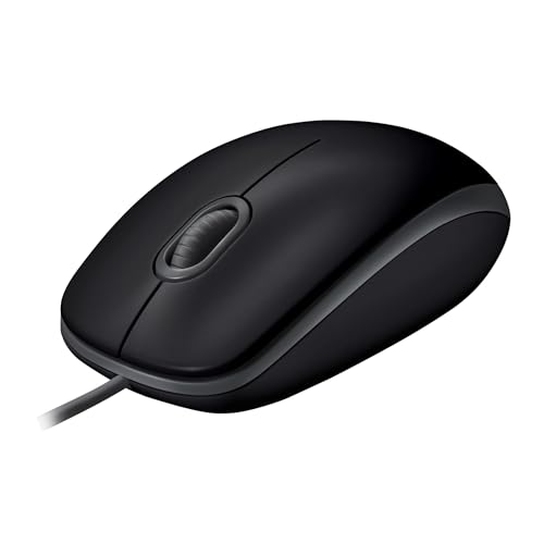 Logitech B110 Souris Filaire USB, Boutons Silencieux, Taille Standard au Design Confortable, Ambidextre, Compatible avec PC/Mac/Portable - Gris