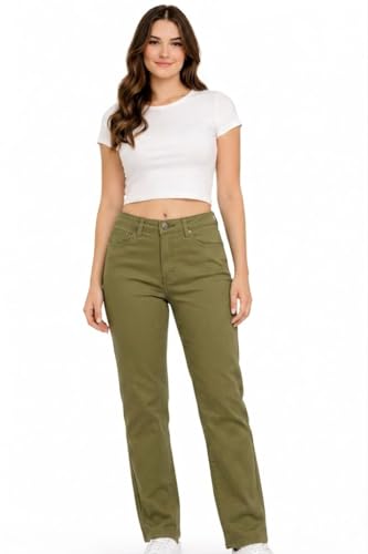 Image of Women Jeans Wide Leg High Waist Straight Fit Casual Pants - Everyday Comfort & Trend Style