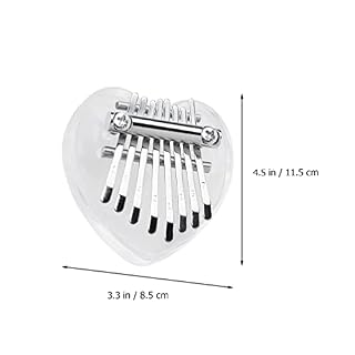 BIENKA Mini Kalimba Pouce Piano 8 Touches Doigt Piano Acrylique en Forme De Coeur Pouce Piano Petit Instrument De… - Les Beatles, Paul McCartney, John Lennon, RIngo Starr, George Harrison BIENKA Mini Kalimba Pouce Piano 8 Touches Doigt Piano Acrylique en Forme De Coeur Pouce Piano Petit Instrument De… – Image 2