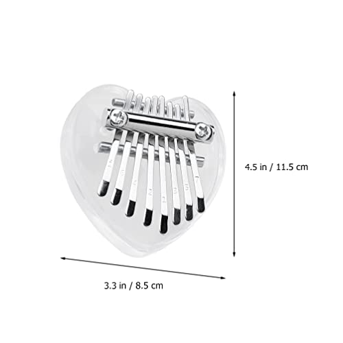 BIENKA Mini Kalimba Pouce Piano 8 Touches Doigt Piano Acrylique en Forme De Coeur Pouce Piano Petit Instrument De… - Les Beatles, Paul McCartney, John Lennon, RIngo Starr, George Harrison BIENKA Mini Kalimba Pouce Piano 8 Touches Doigt Piano Acrylique en Forme De Coeur Pouce Piano Petit Instrument De… – Image 3