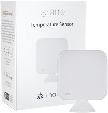 arre Temperature Humidity Air Pressure Sensor with Matter & Thread Support | Works with Apple Home HomeKit, Google Home, Samsung SmartThings & Amazon Alexa