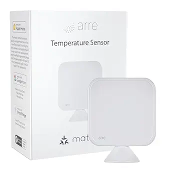 arre Temperature Humidity Air Pressure Sensor with Matter & Thread Support | Works with Apple Home HomeKit, Google Home, Samsung SmartThings & Amazon Alexa