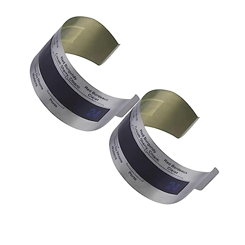 Yardenfun 2 Pièces Thermomètre à Vin Bracelet Inox Affichage Numérique Design Portable et Flexible Outil de Cuisine Pratique pour Bouteille