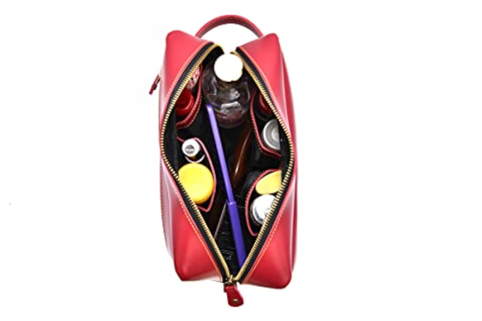 Leather Personalized Faux Leather Dopp Kit, Wine