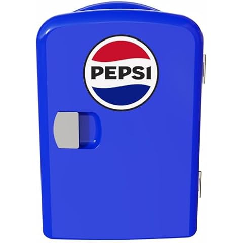 CURTIS Pepsi 6-can Mini Fridge, BLUE, 4 liters Cover