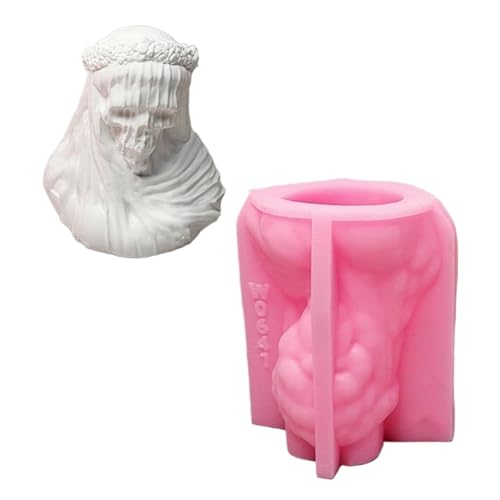 Bonito juego de moldes con forma de novia, accesorio de silicona resistente, portátil, para niños mayores de 3 años y adultos, silicona