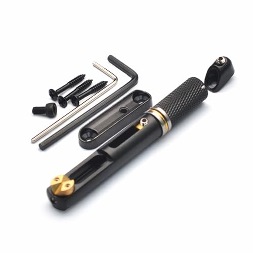 Amuic Guitar Fixed Bridge Single, Headless Guitar Individual Bridge, 1 Piece Bridge for Electric Guitar Precision Adjustment (Black)