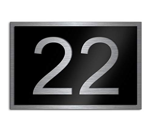 Premium Designer Hausnummer aus Edelstahl | viele Farben:...