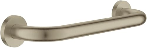 GROHE Essentials Bath Grip (295mm), German Engineered, Metal in Brushed Nickel and with Concealed Fastening, 40421EN1