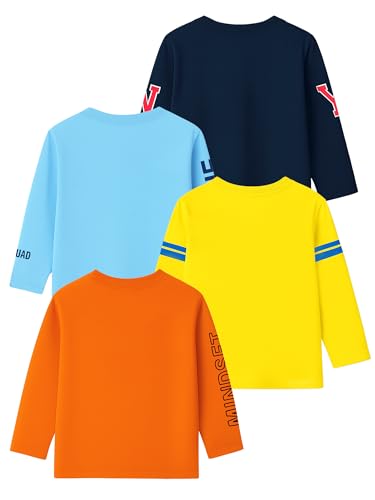 Image of Kuchipoo Boys Full Sleeves Cotton T-Shirt - Pack of 4