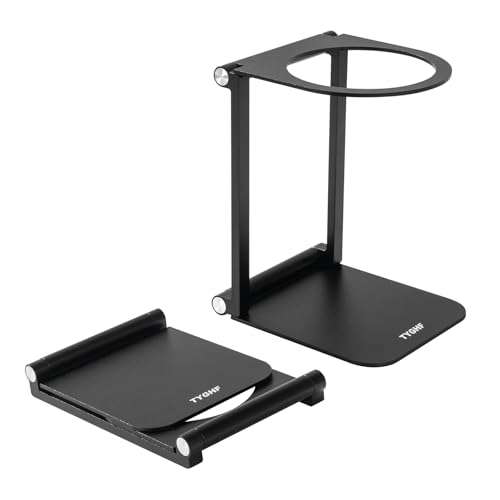Image of Pour Over Coffee Maker Stand,Foldable Portable Electric Espresso Machine Stand,Holder for Coffee Grinder,Universal Dripper,V60 Dripper,Travel Coffee Maker, Press Round&Black