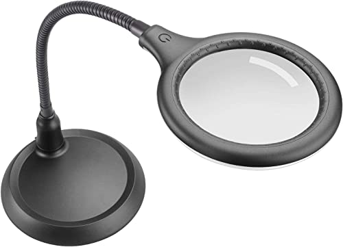 Large 5X Magnifying Lamp, ZHSX Dimmable Magnifying...