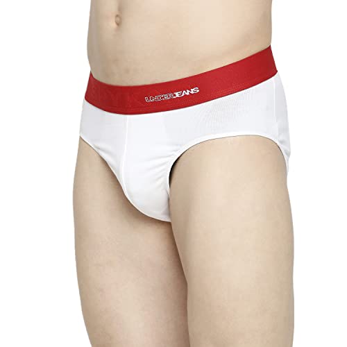 Image of Underjeans Men's Cotton Blend Regular Fit Printed Brief