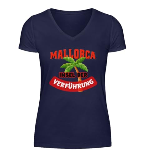 Majorque T-shirt col V femme île de la séduction party Malle