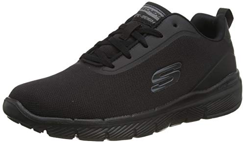 Skechers Flex Advantage 3.0 Landess, Zapatillas Hombre, Azul (Black Knit/Synthetic/Black Trim BBK), 43 EU