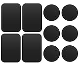 Generisch 10 Stück Metallplättchen selbstklebend, Metallplatte Zum Kleben, Metallplatte für Magnete KFZ Auto Handyhalterung, Schwarz