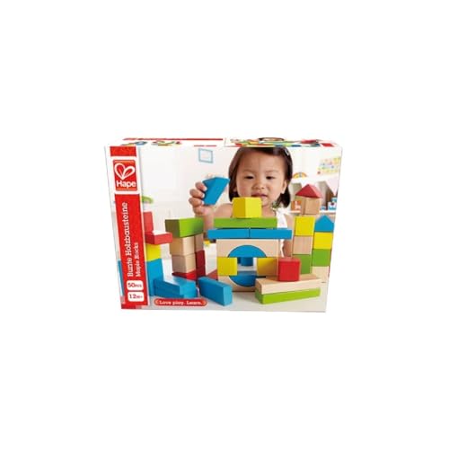 Hape E0409 Maple Wood Kids Building Blocks By Hape | Stacking Wooden Block Educational Toy Set thumb #2