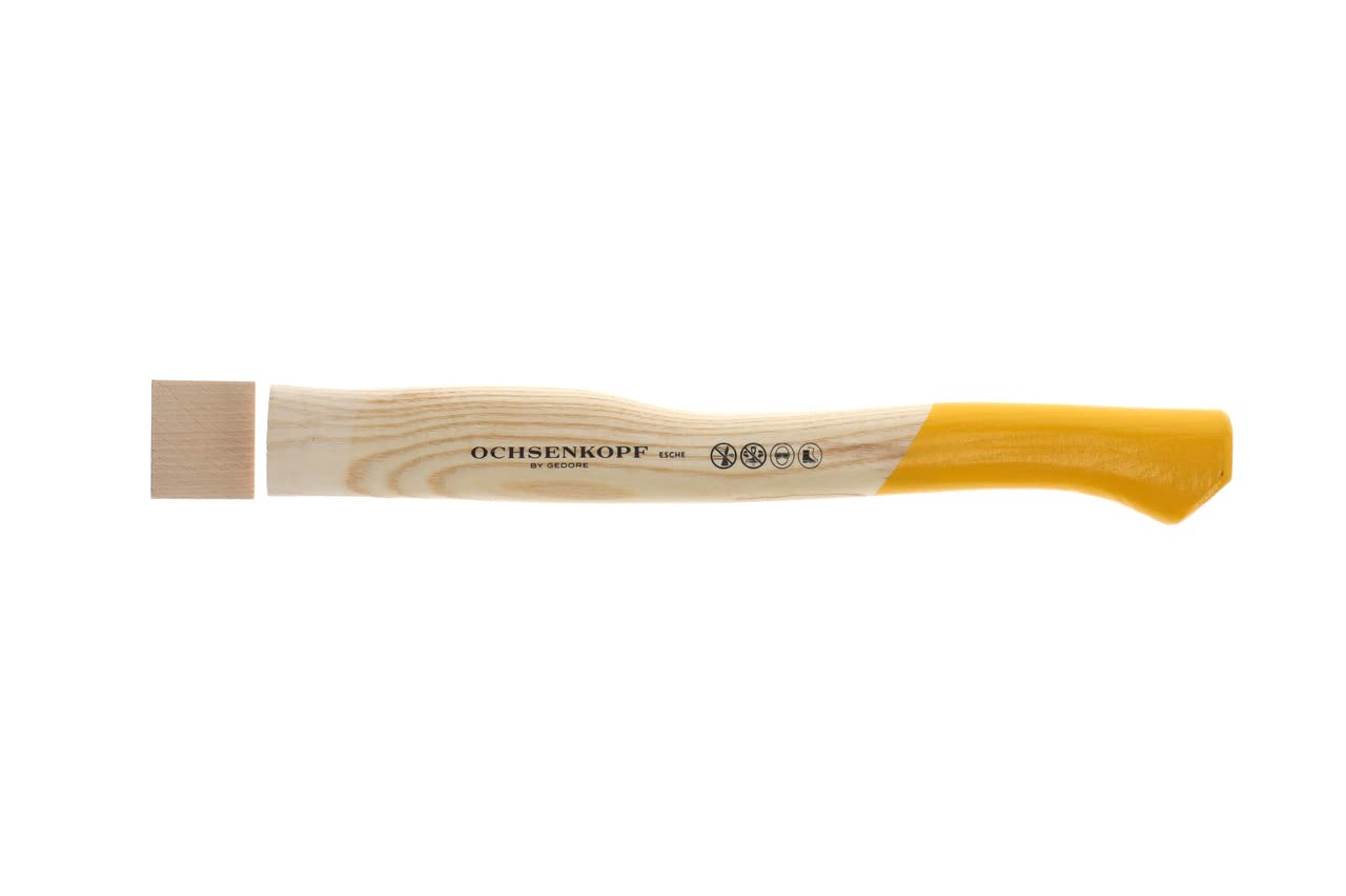 OCHSENKOPF Manico di Ricambio per Zappino Tiratronchi Ascia Forestale, Manico in Frassino, 380 mm, 205 g, a Forma di Piede di Porco, Utensile Forestale, OX E-78 E-0380