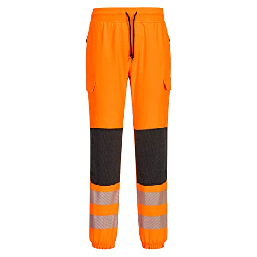 Image of Portwest KX346 PW3 Hi-Vis Protection Flexi Jogger Orange/Black, orange, S