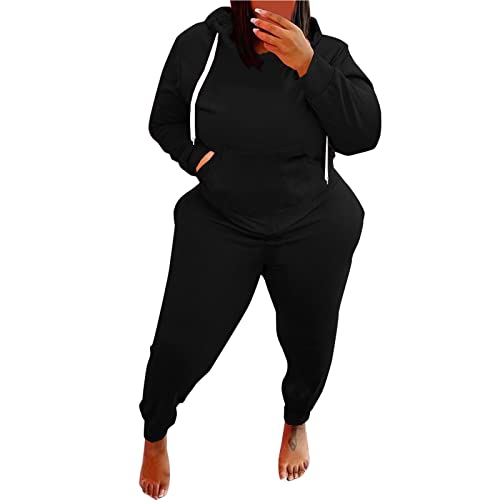 Duowei Evening Pant Suit Women Long Sleeve Solid Color Hooded Sweatshirt And Pant Tracksuit Sport Suit Hooded Sport Ladies #TOP21